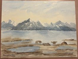 Aquarell Savoyeralpen, signiert F. Bichsel    (ID b212)