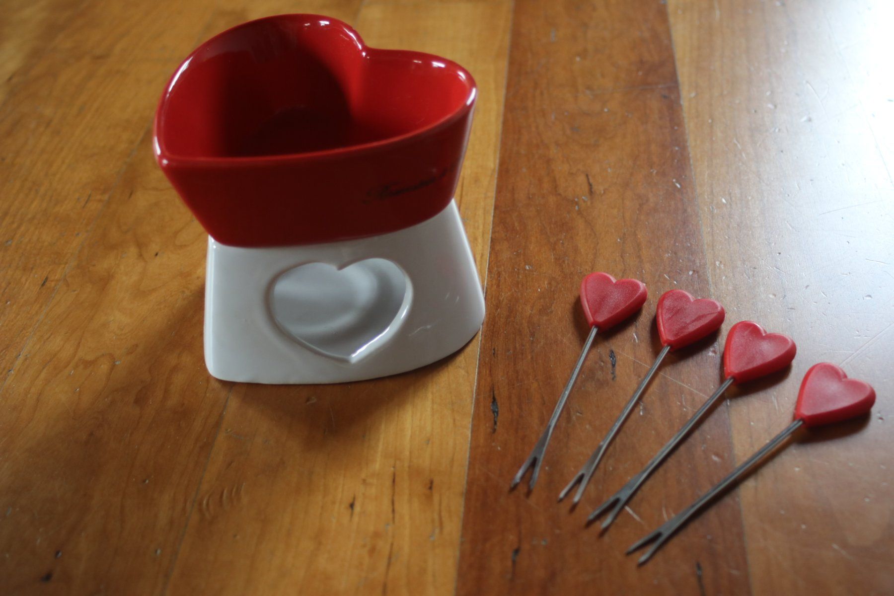 Services de table: Schoggifondue Set mit Rechaudkerze – D'occasion à St. Gallen par Razoon77 6