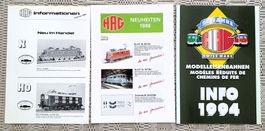 HAG, prospectus, Info 1984, 1986, 1994, allemand, français