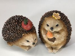 Igel Paar / Polyresin - ca. 9 und 7cm hoch
