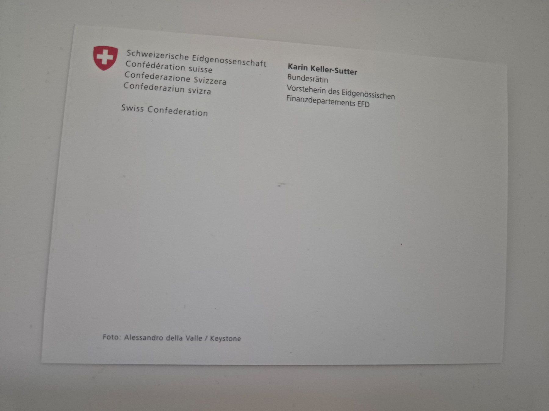 Autogramme: Autogrammkarte Karin Keller - Sutter Originalunterschrift – Neu (gemäss Beschreibung) aus Eglisau von nicij79 1