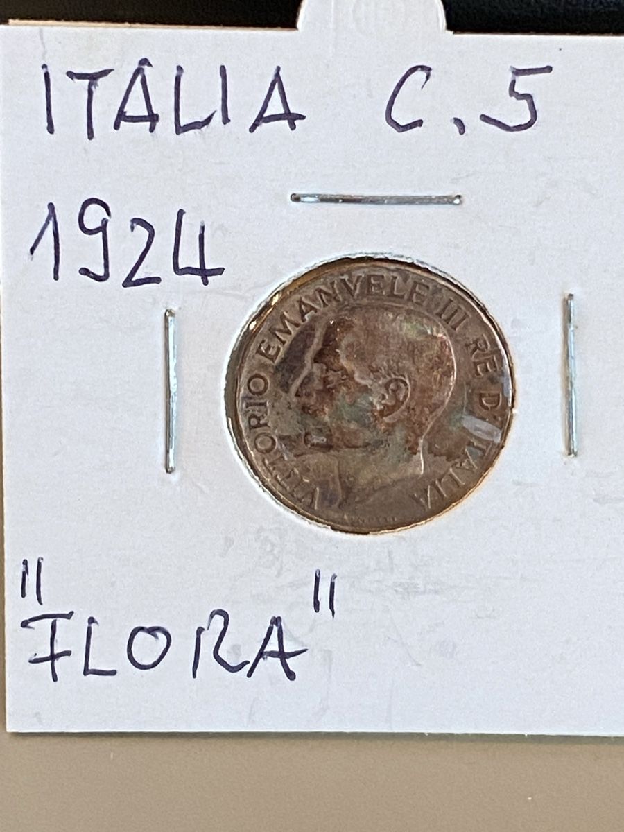 Tutti le monete: Italia - 5 centimes - 1924 – Usato da Payerne venduto da Mike1682