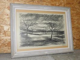 Lithografie handsigniert v W Jeltsch 1952    Lithografie