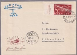 Pro Aero 1946 - Lausanne - Poste aérienne - 22.5.1946