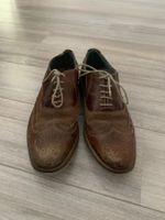 Leder Herren Schnürschuhe Gr. 41 cognac