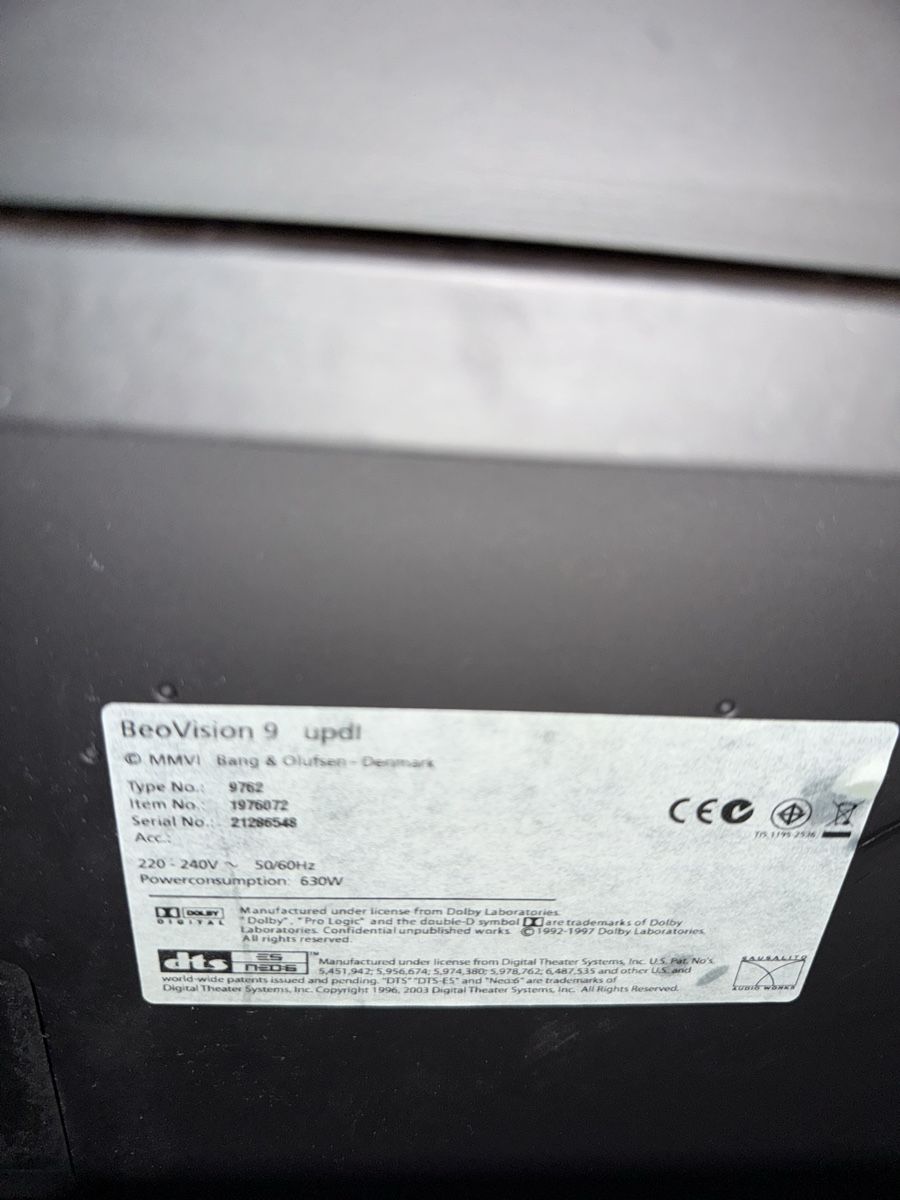 Bang & Olufsen Fernseher: BeoVision 9-50 HD Plasma-TV – Gebraucht aus Adelboden von Gamine 4
