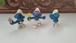 Schlümpfe Figuren Konvolut, 3 Stück, gebraucht