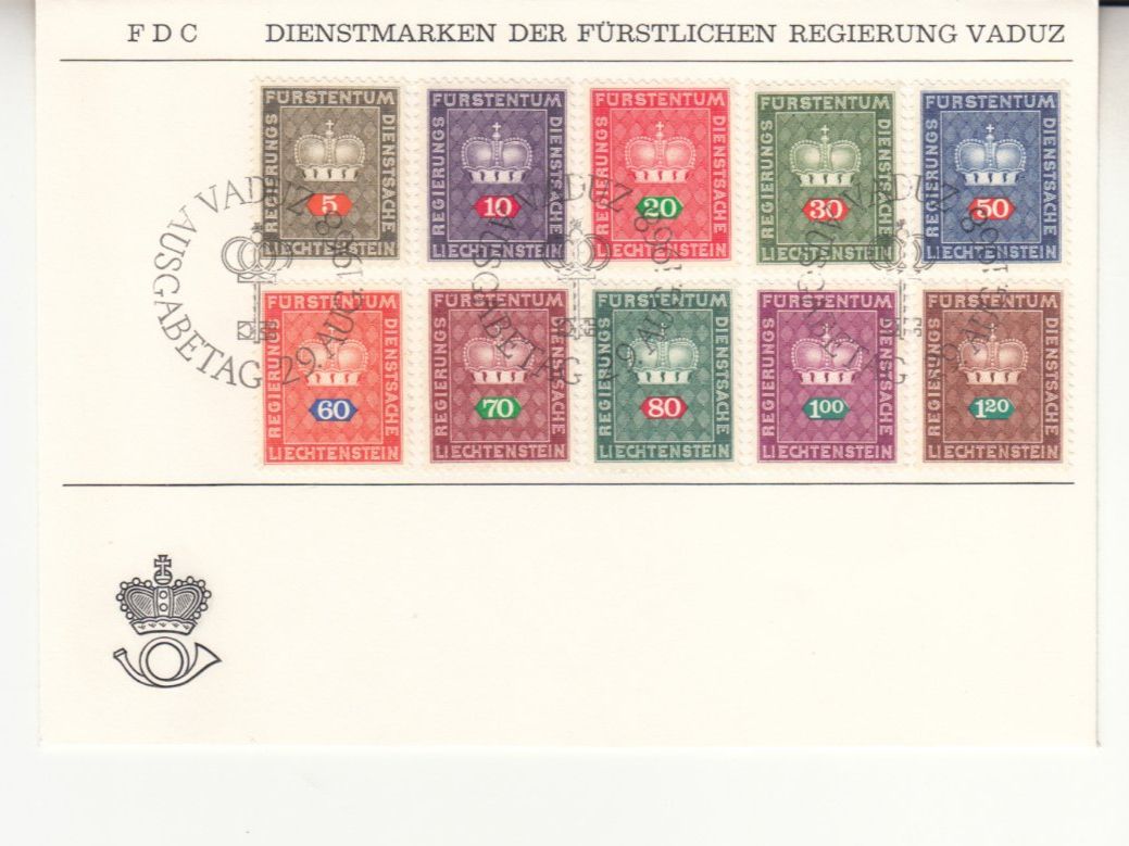 Alle Briefmarken: LBK Dienstmarken 1968 FDC – Gebraucht aus Bürglen TG von StampGraf