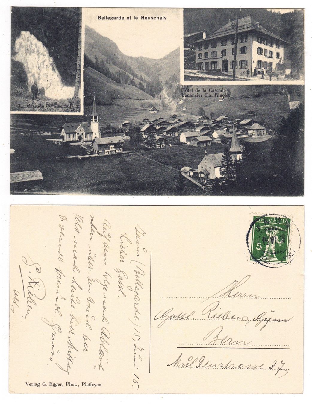 Cartoline postali: Bellegarde et le Neuschels – Usato da La Tour-de-Peilz venduto da amjust