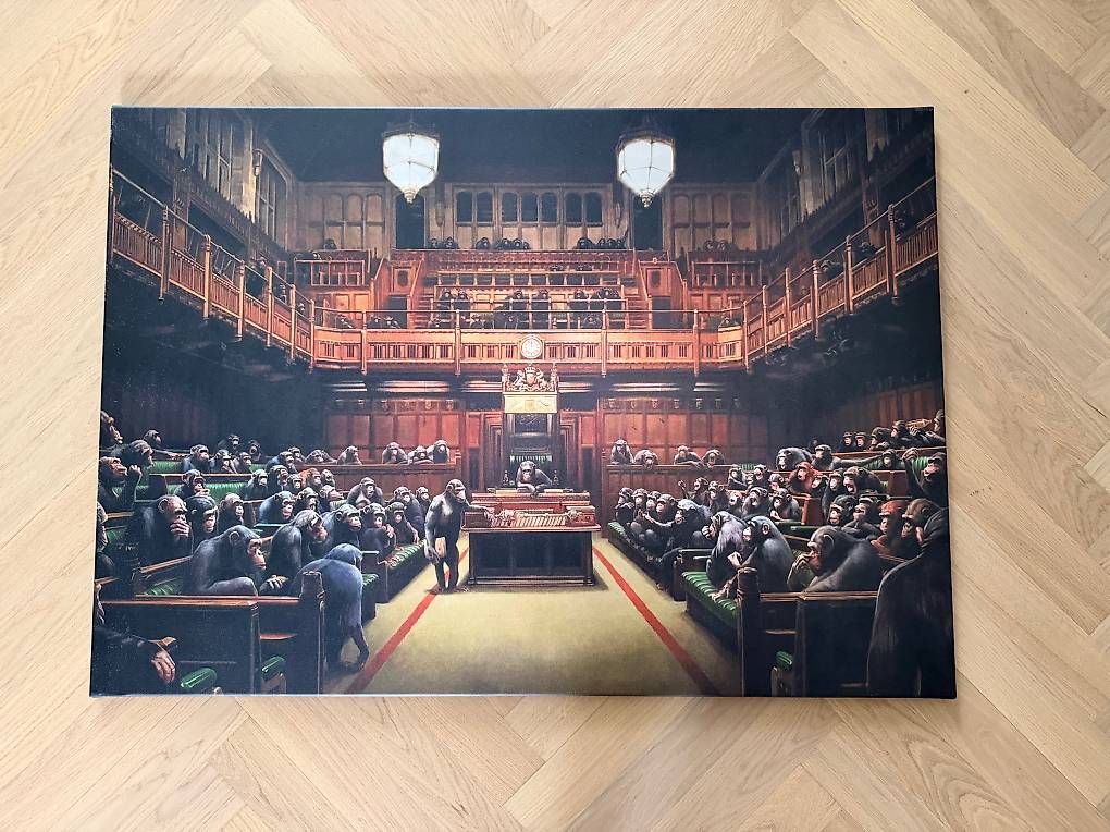 Foto & Immagini: Leinwand Banksy Devolved Parliament – Usato da Olten venduto da Schrankperle