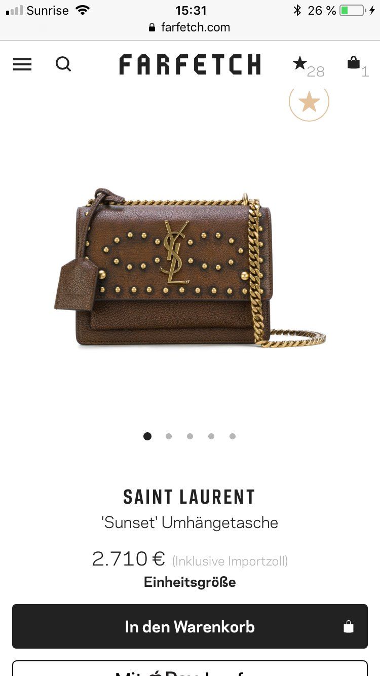 Saint Laurent Borse da donna: Saint Laurent Sunset Bag Limited Edition – Nuovo e nell'imballaggio originale da Felben-Wellhausen venduto da begean 2