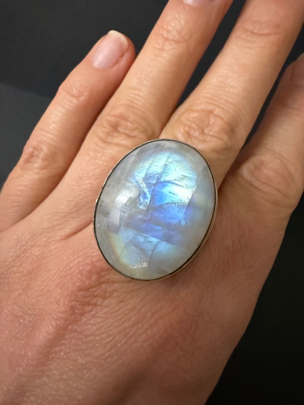 Anelli: Massiver Silber Ring mit Mondstein 925 – Usato da Spiegel b. Bern venduto da Rogger72 5