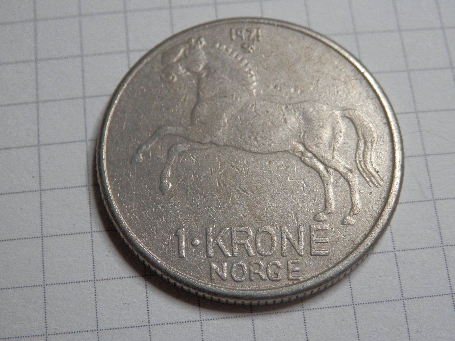 Tutti le monete: Norwegen  1 Krone, 1971 – Usato da Weiach venduto da weiach81