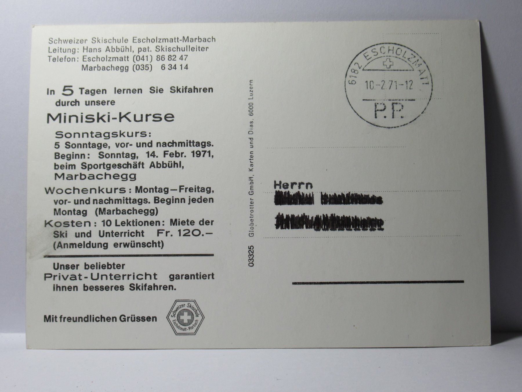 Cartes postales: Escholzmatt - Marbach , Skischule 1971 – D'occasion à Grenchen par Bluemchen1900 1