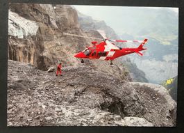 Rega AgustaWestland Da Vinci Einweisung beim Guggigletscher
