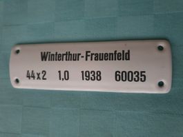 Emailschild  Winterthur - Frauenfeld