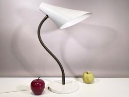 🟢   Tischlampe 60ties mit Schwanenhals