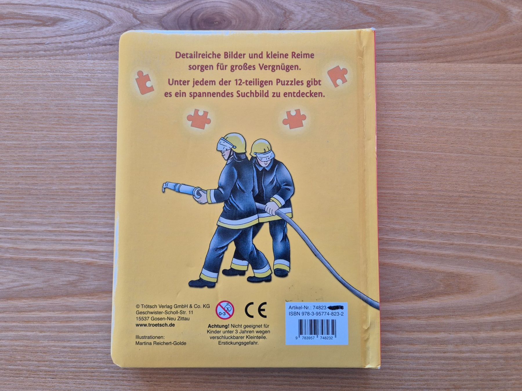 Puzzles: Puzzlebuch 4×12 Teile - Feuerwehr – Gebraucht aus Giswil von 0G6 1