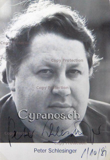 Autogramme: Peter Schlesinger (1934-2009) Schauspieler - Autogramm – Gebraucht aus Dietikon von cyranos1