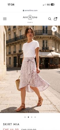 Ann&Line s m 36 38 Rock kleid Sommer Seide