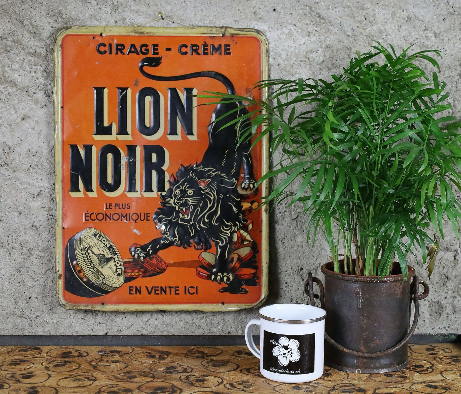 Ecriteaux: Blechschild, Werbeschild "Lion Noir" – D'occasion à Birrwil par brandschatz_birrwil 1