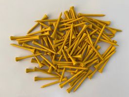 250 Golftees 70mm Holz, gelb