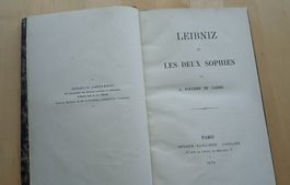 Antikes Buch A Foucher de Careil Leibniz Sophies mit Widmung