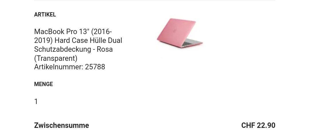 Apple Notebook: Mac Book Pro Schutzabdeckung – Nuovo e nell'imballaggio originale da Zürich venduto da GCR01 2