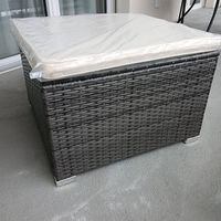 Hocker passend zur Balkon-/Gartenlounge grau/beige 