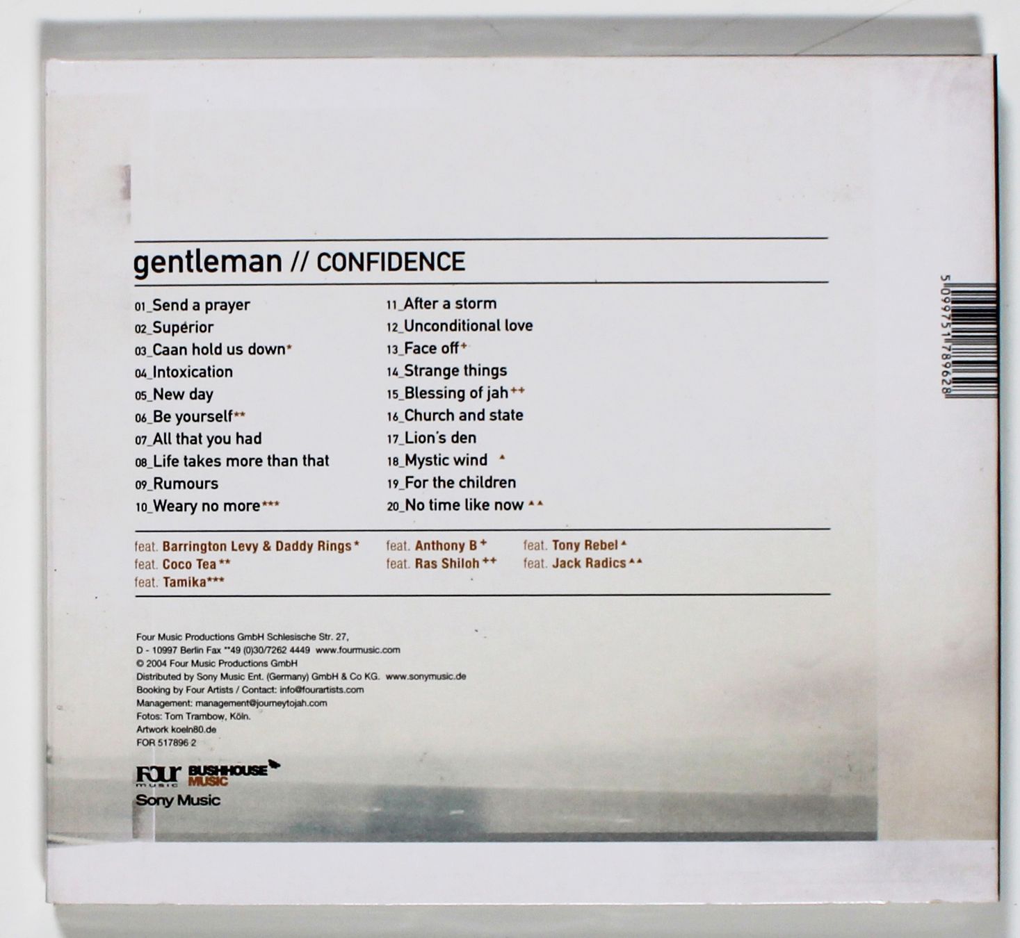 CDs: CD - GENTLEMAN - CONFIDENCE Digi-Pack 1. Auflage 2014 – Gebraucht aus Brüttisellen von Collector-Corner 3