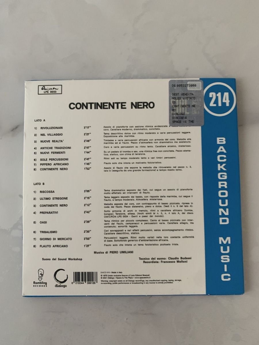 CDs: Piero Umiliani / Continente Nero – D'occasion à lausanne par Ccheche 2