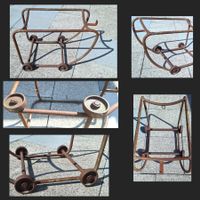 cooler Eisen- Industrie-Rollwagen mit Patina !