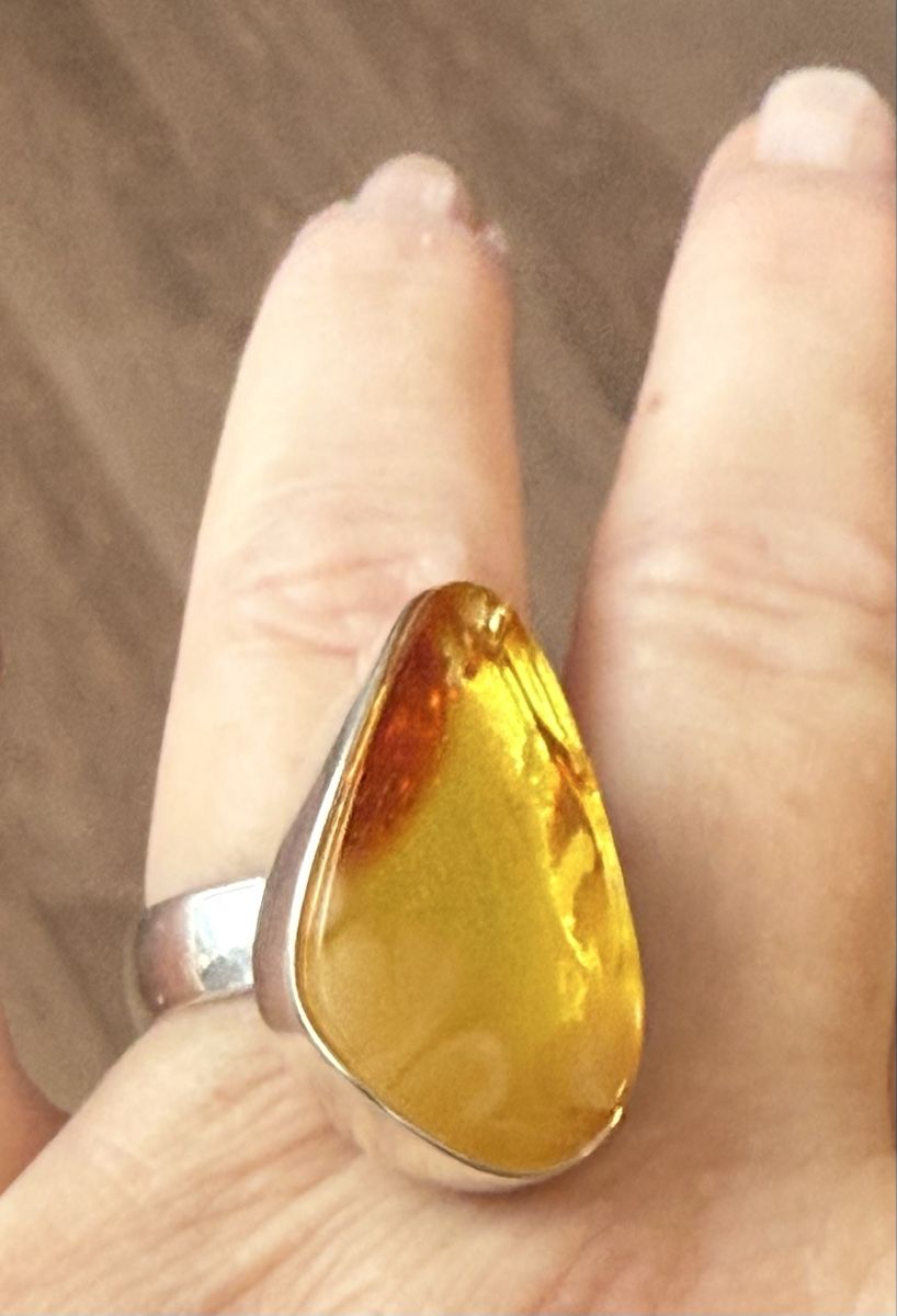 Anelli: Leuchtender Bernsteinring in Silber 925 – Nuovo e nell'imballaggio originale da Ebikon venduto da elischka 4