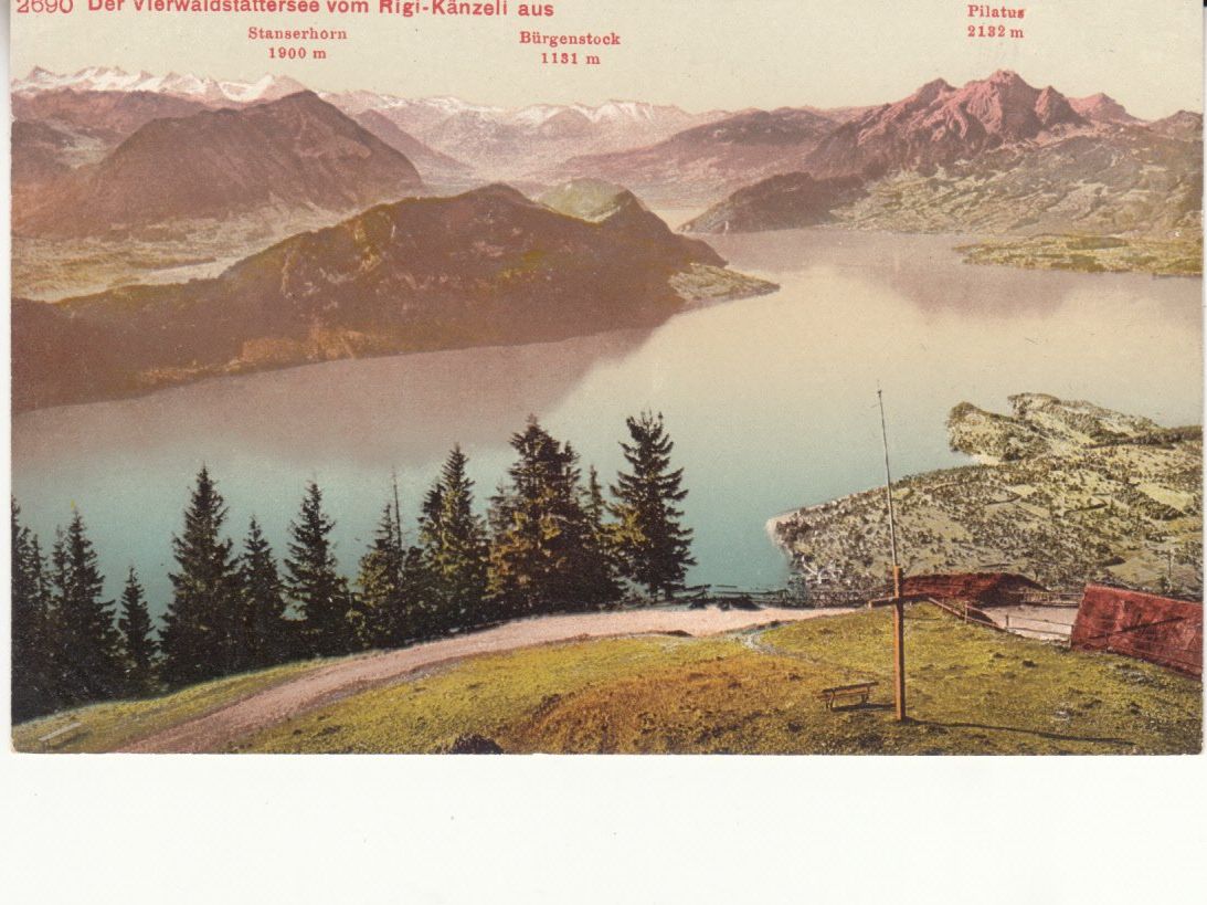 Cartoline postali: Rigi Känzeli Aussicht ca. 1910 – Usato da Bürglen TG venduto da StampGraf