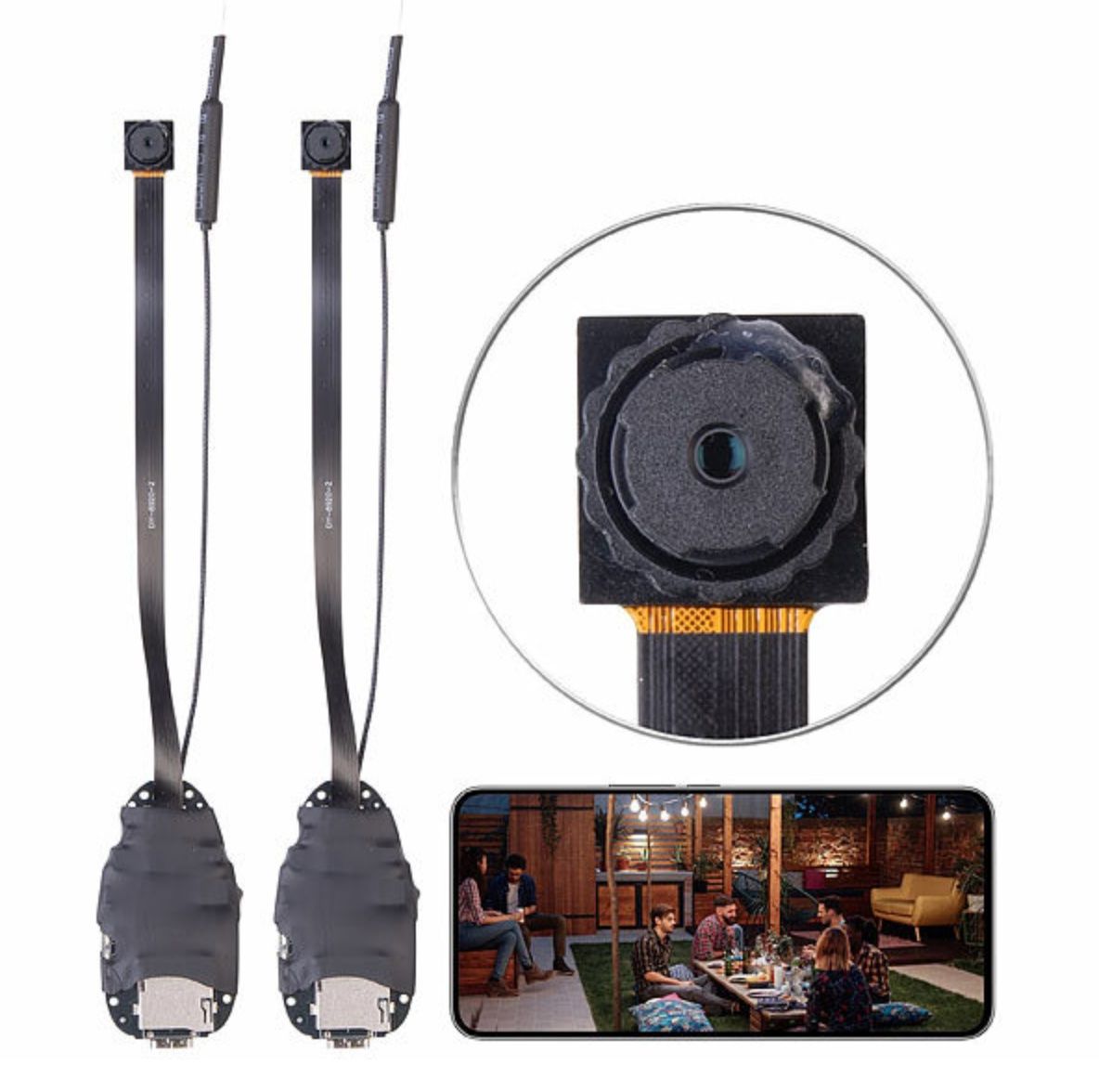 Fotocamera: Mikro-Kamera: 2er-Set 2K-Micro-Einbaukameras – Nuovo e nell'imballaggio originale da Bülach venduto da StoreInShop.com 4