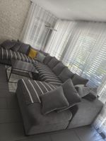 Ecksofa grau mit Kissen guter Zustand
