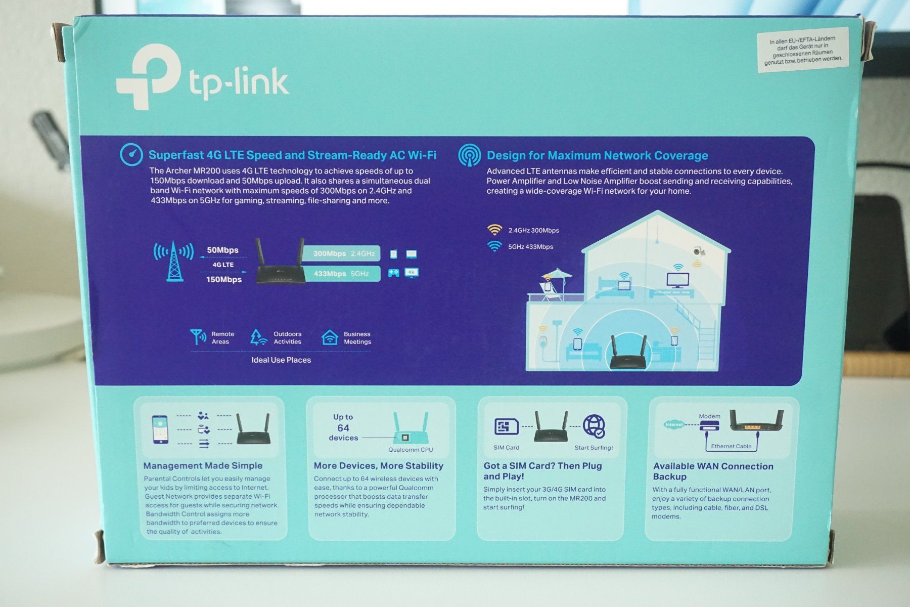 TP-Link Modems & Router: TP-Link Archer MR200 AC750 4G Router – Gebraucht aus Steffisburg von  3