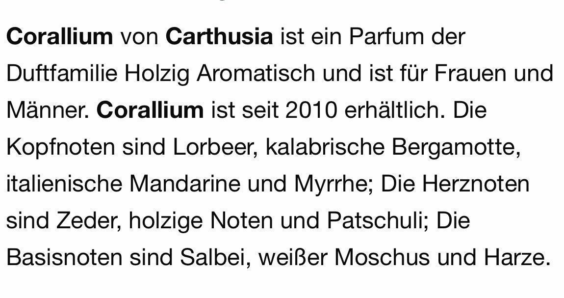 Parfum & Eau de Toilette: Corallium Carthusia 5ml Abfüllung – Neu (gemäss Beschreibung) aus St. Gallen von lfs_nxl8 2