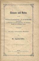 Glossen und Noten, Dr.Augustin Keller,1881