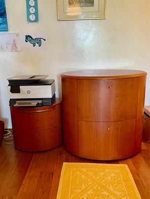 Cassettiere: Ens.de Bureau 3 pces assorties Semainier • Commode • table – Usato da Corseaux venduto da Cobea 4