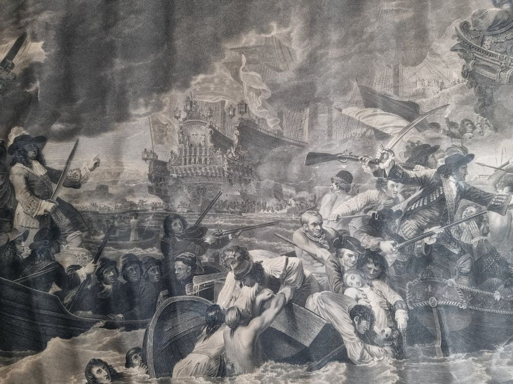 Incisioni: William Woollett (1735–1785) The Battle at La Hogue, – Usato da Gersau venduto da grafik-kunst 3