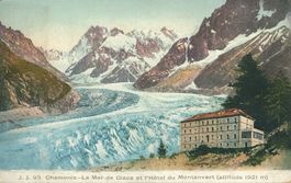 Alte Ansichtskarte: Chamonix - Mer de Glace, Hotel - 1907