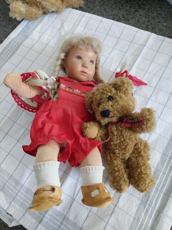 Käthe Kruse Püppchen mit Bärli Estrichfund | Kaufen auf Ricardo