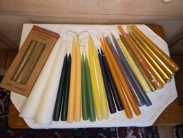 Kerzen-Set: Viele Farben, Grösse 25-30 cm