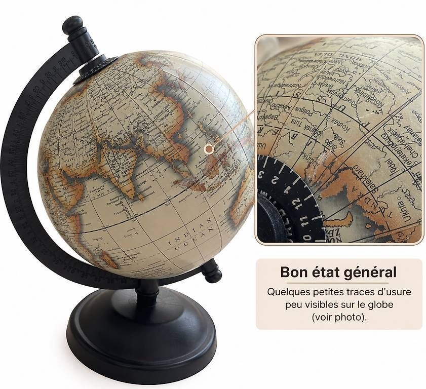 Autres décorations & accessoires: Globe terrestre décoratif vintage  – D'occasion à Sion par Nushigo