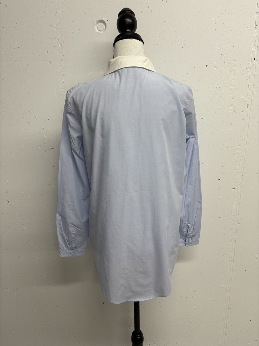 Blusen: Carven Bluse Baumwolle hellblau/weiss Gr. 38 Hemdbluse – Neu (gemäss Beschreibung) aus Regensdorf von secondchancefashion 2