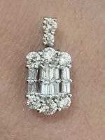 900 Platin Anhänger mit 0.50 ct, Diamanten