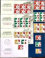 2015 Eidgen. Genf-NE -VS FDC +Bogen+ Viererblock +Einzel /ET