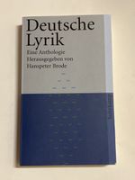 Deutsche Lyrik Anthologie Hanspeter Brode guter Zustand