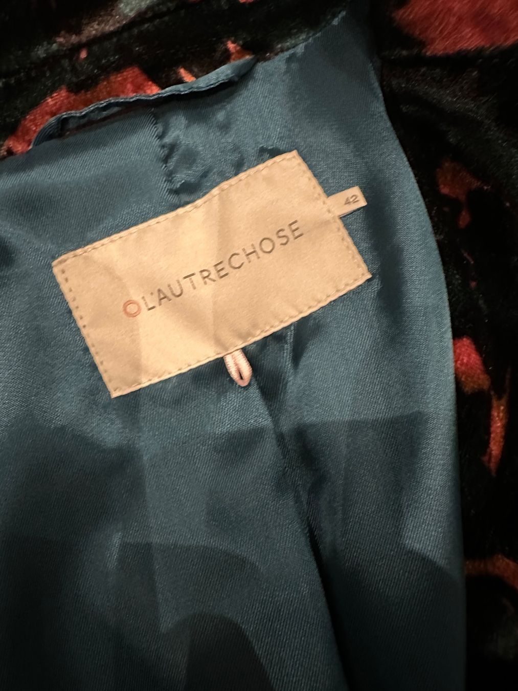 Giacche: Samtblazer Gr. 42 Rot Grün Muster Jacke Herbst – Nuovo (secondo la descrizione) da Ruggell venduto da sam_ly9m 3
